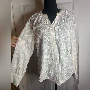NWT Brax White Floral Women's Top
